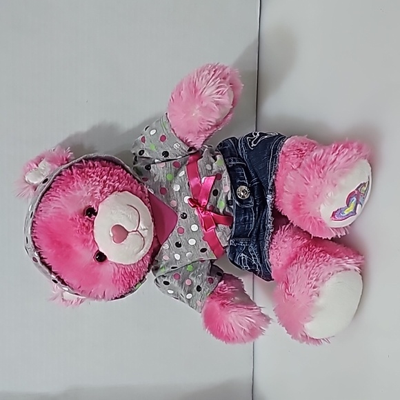 Build-a-bear Pink bear with skirt and hoodie - Picture 1 of 2